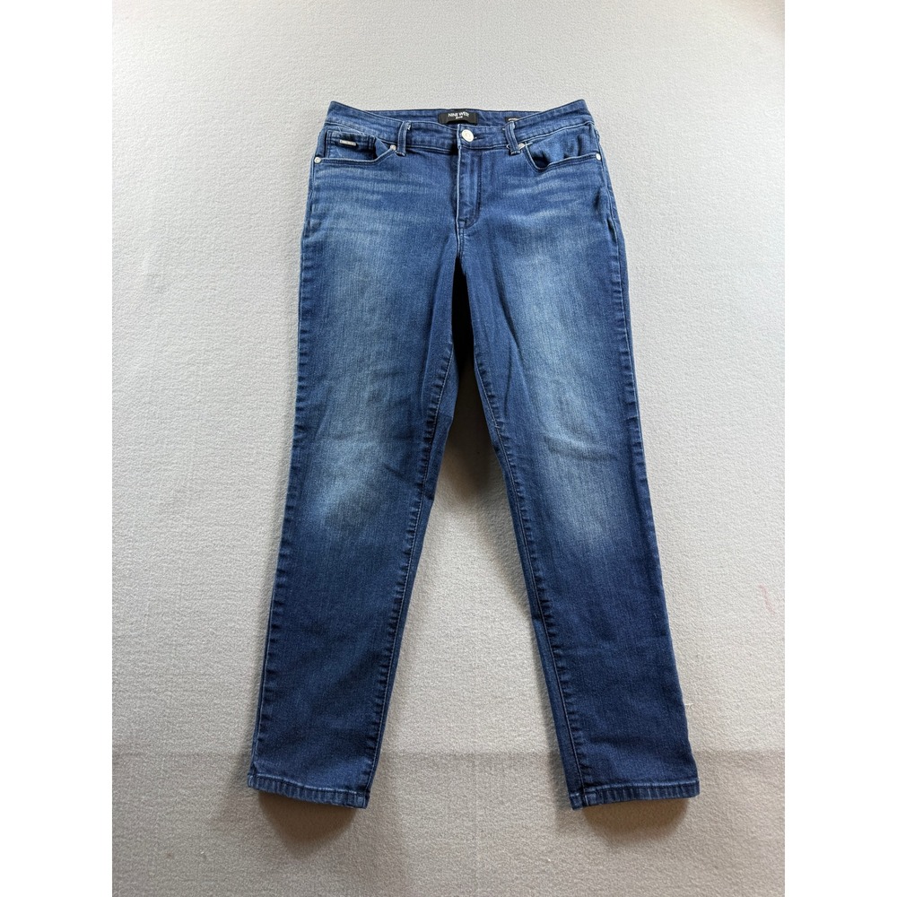 Nine West Gramercy Skinny Ankle Jeans Women 10 Blue Denim Mid Rise Stretch 30x26